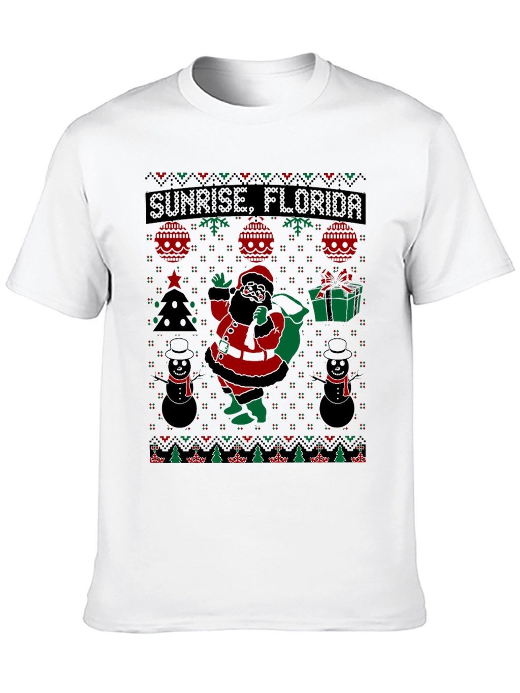 Sunrise Florida Ugly Christmas Santa T-Shirt