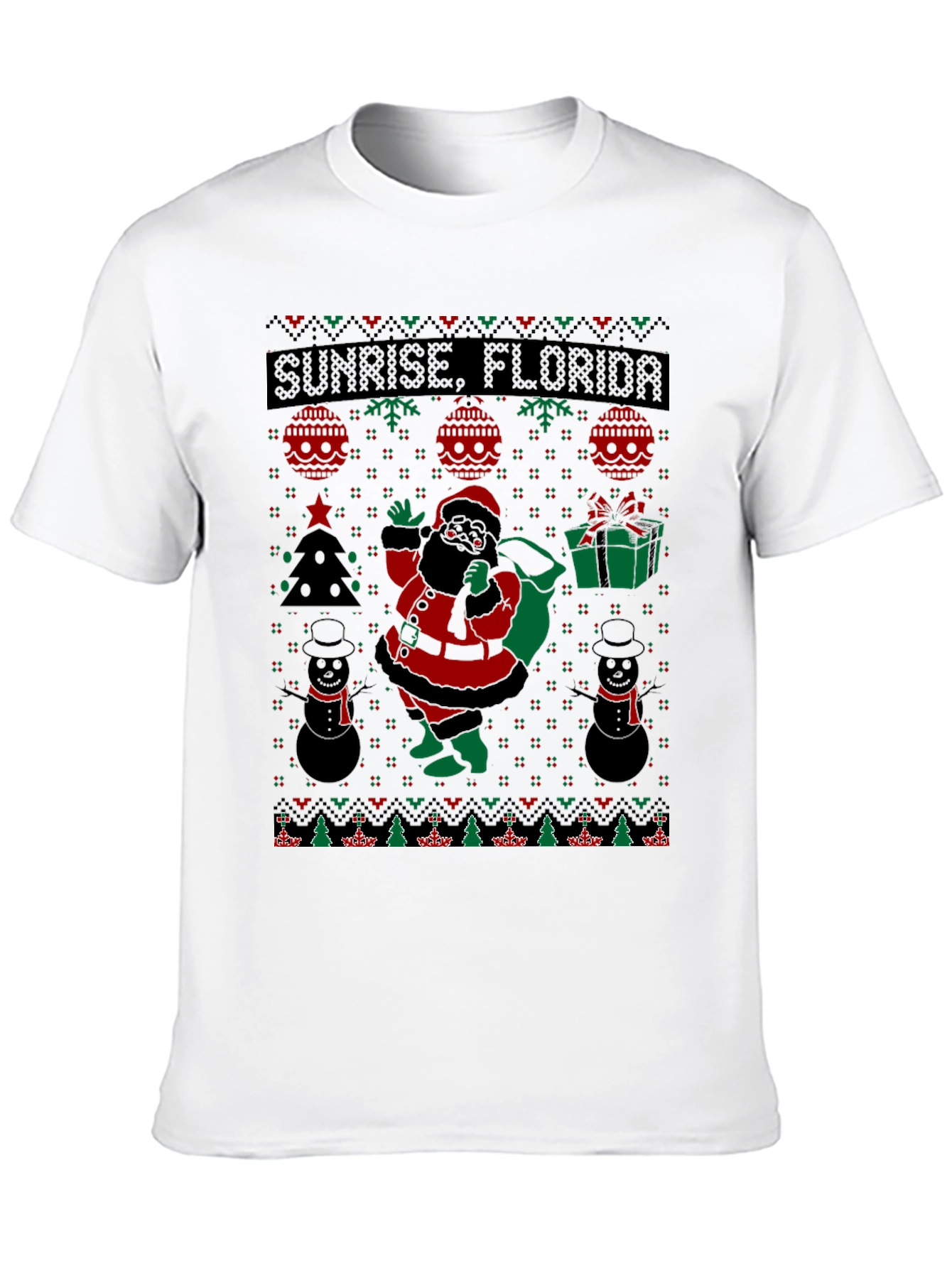Sunrise Florida Ugly Christmas Santa T-Shirt