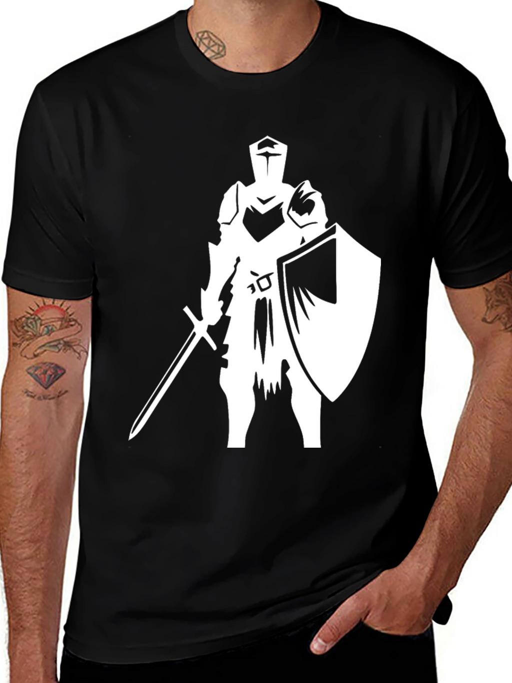 Knight Graphic Tee - Medieval Warrior T-Shirt