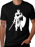 Knight Graphic Tee - Medieval Warrior T-Shirt