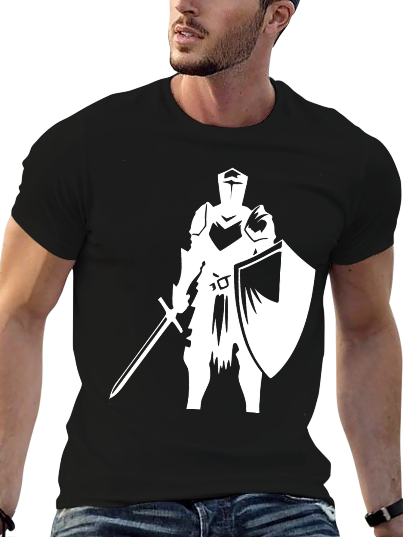 Knight Graphic Tee - Medieval Warrior T-Shirt