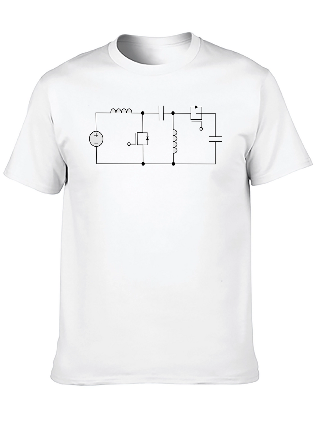 Circuit Design Graphic Tee - Black Cotton T-Shirt