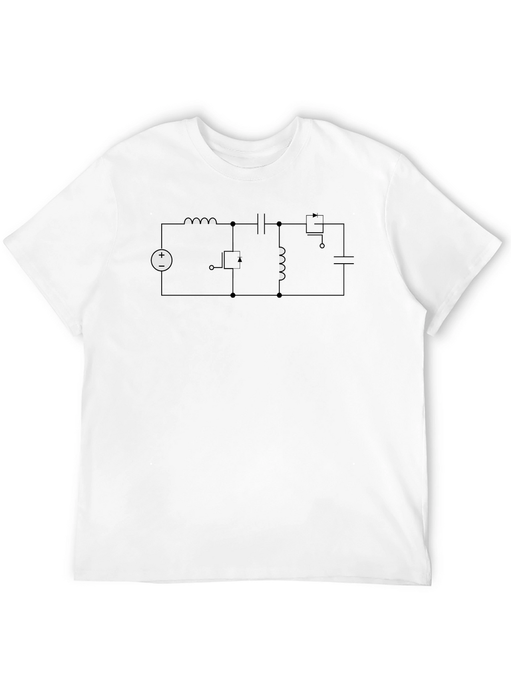 Circuit Design Graphic Tee - Black Cotton T-Shirt