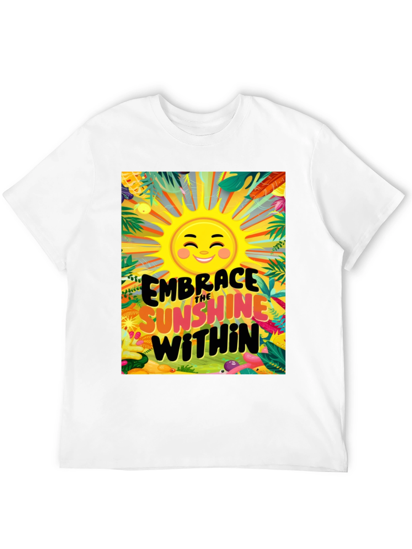 Embrace the Sunshine Within Black Graphic Tee