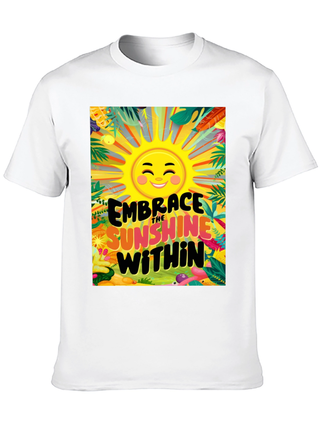 Embrace the Sunshine Within Black Graphic Tee