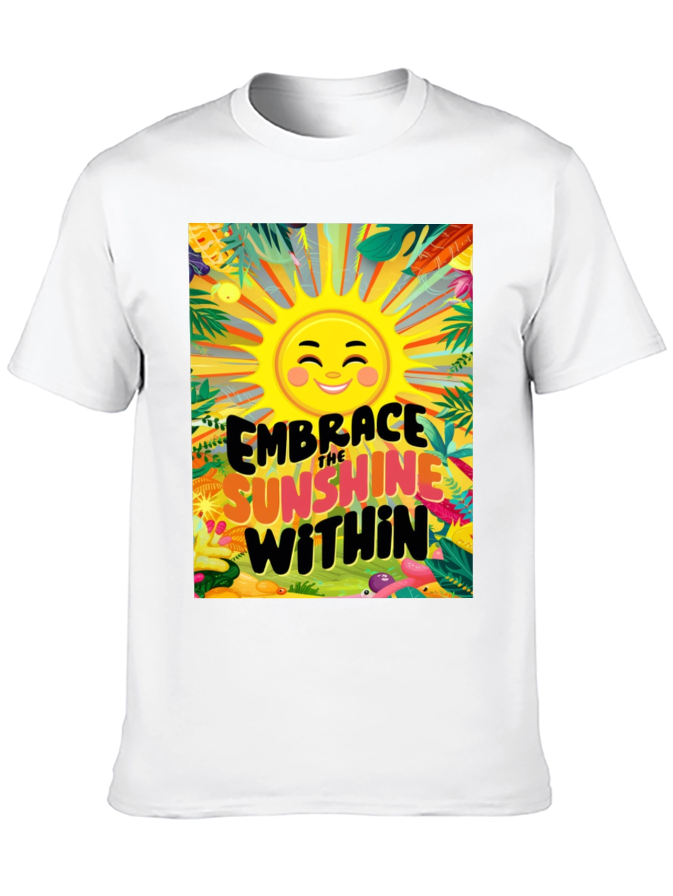 Embrace the Sunshine Within Black Graphic Tee