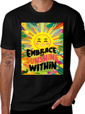 Embrace the Sunshine Within Black Graphic Tee