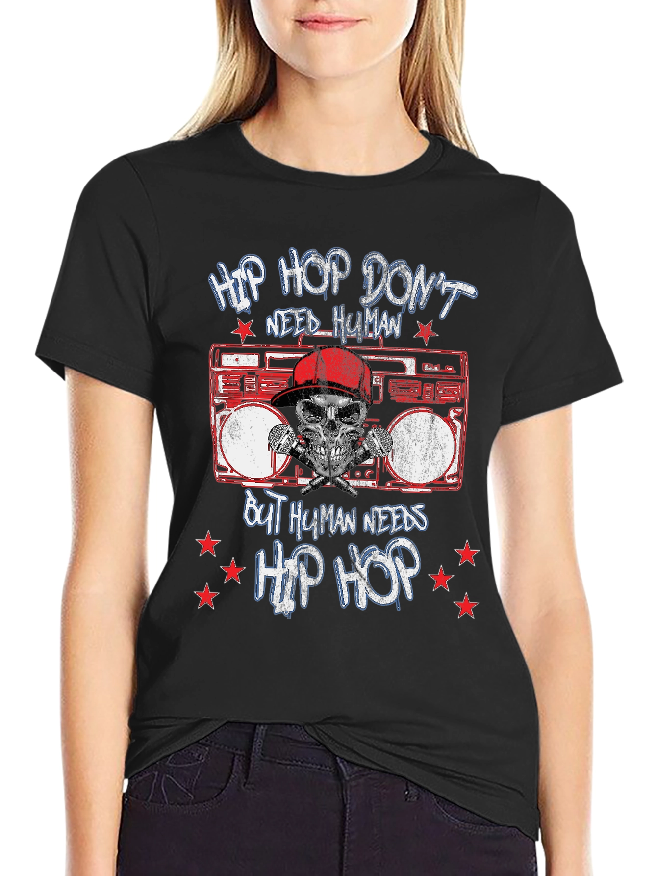 Hip Hop Boombox Graphic T-Shirt