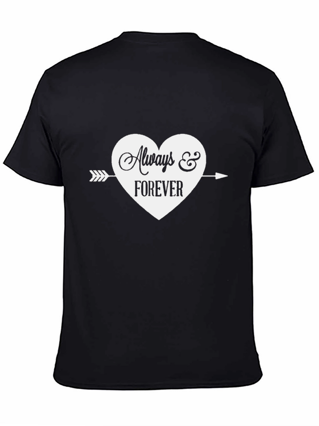 Always & Forever Heart Graphic Tee - Black