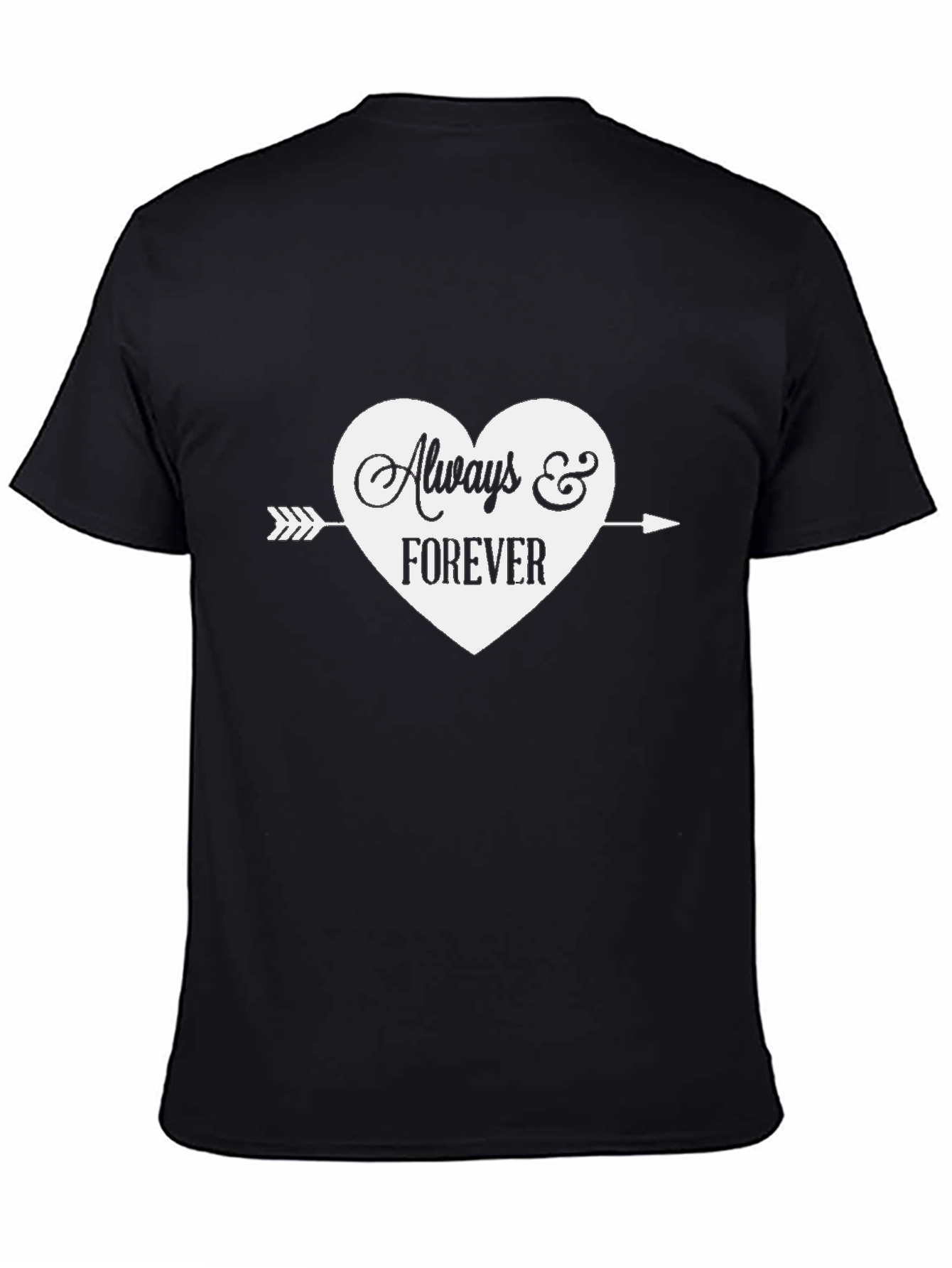 Always & Forever Heart Graphic Tee - Black