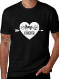 Always & Forever Heart Graphic Tee - Black