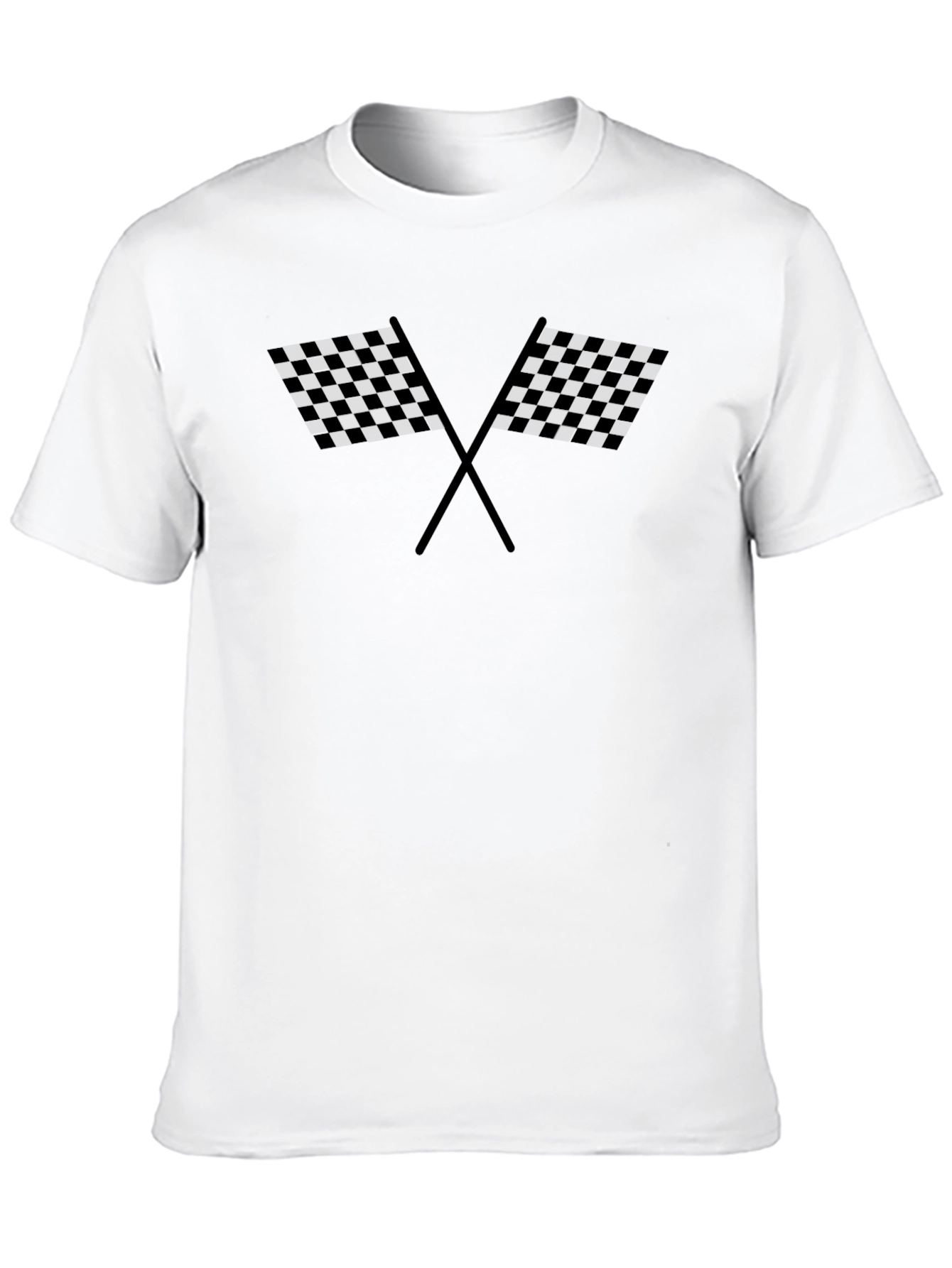 Racing Flags Graphic Tee - Checkered Design