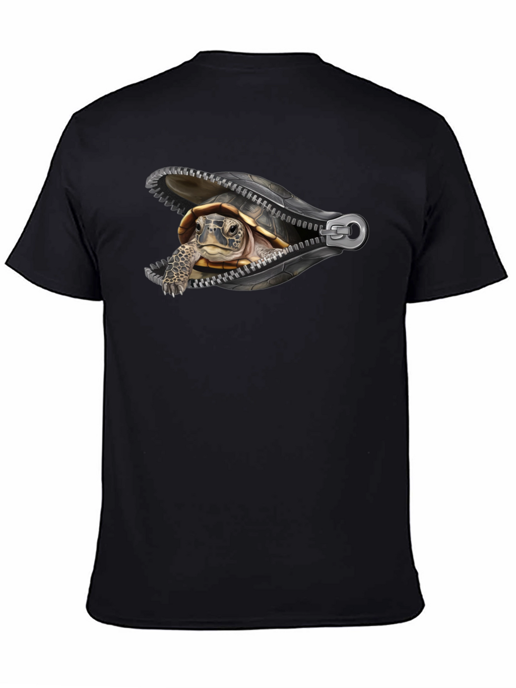 Turtle Zipper T-Shirt - Unique Graphic Tee