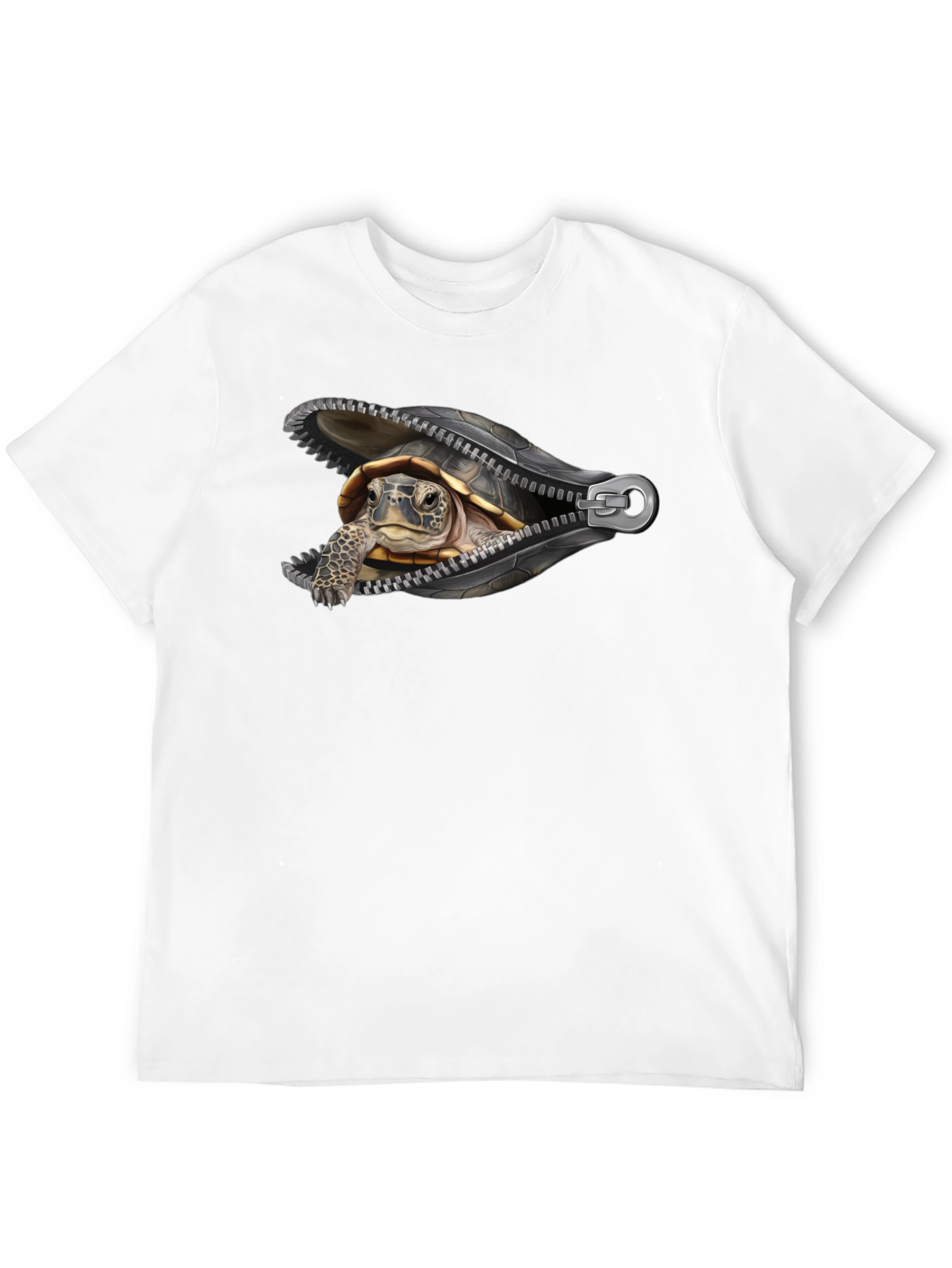 Turtle Zipper T-Shirt - Unique Graphic Tee