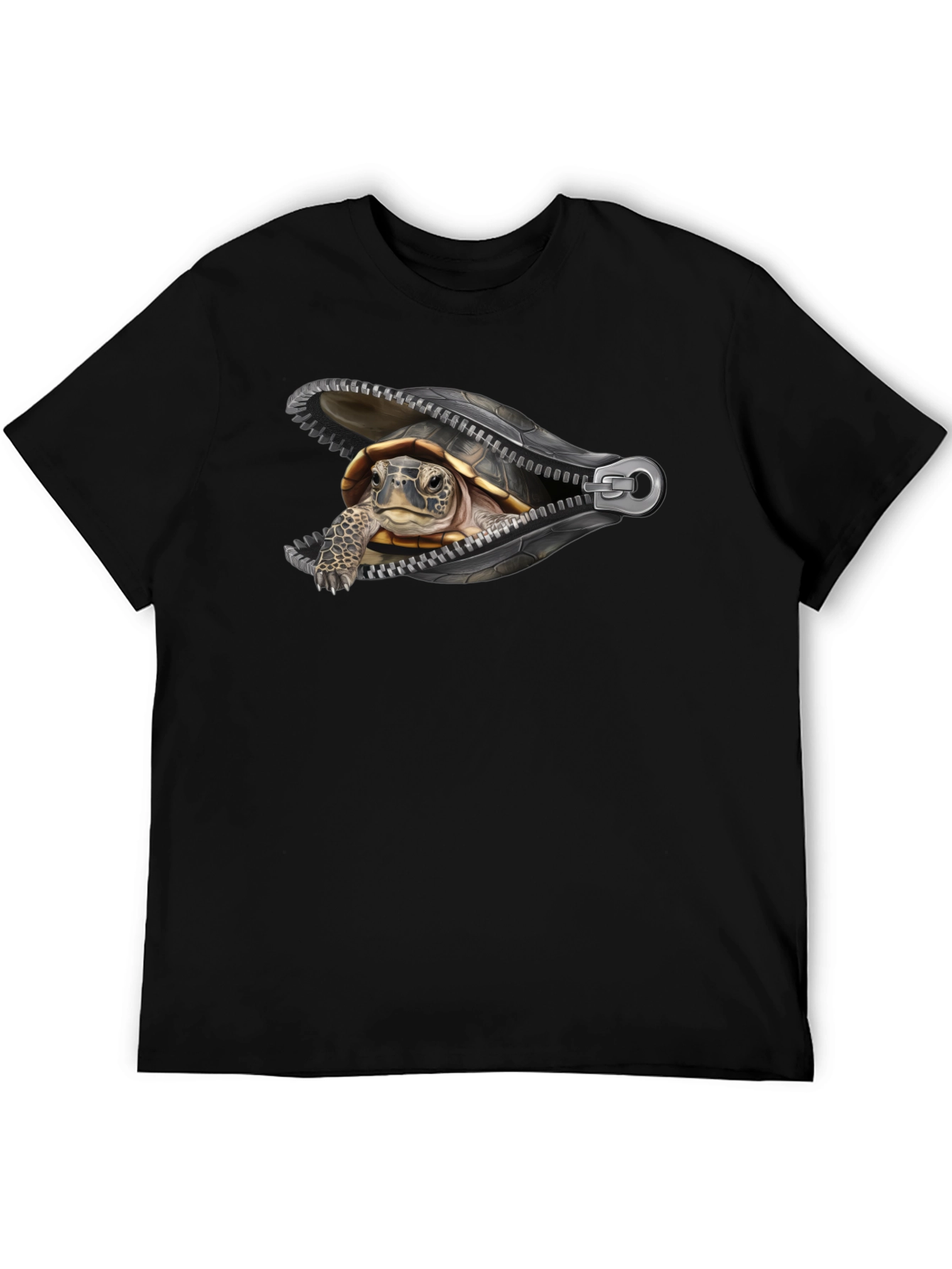 Turtle Zipper T-Shirt - Unique Graphic Tee