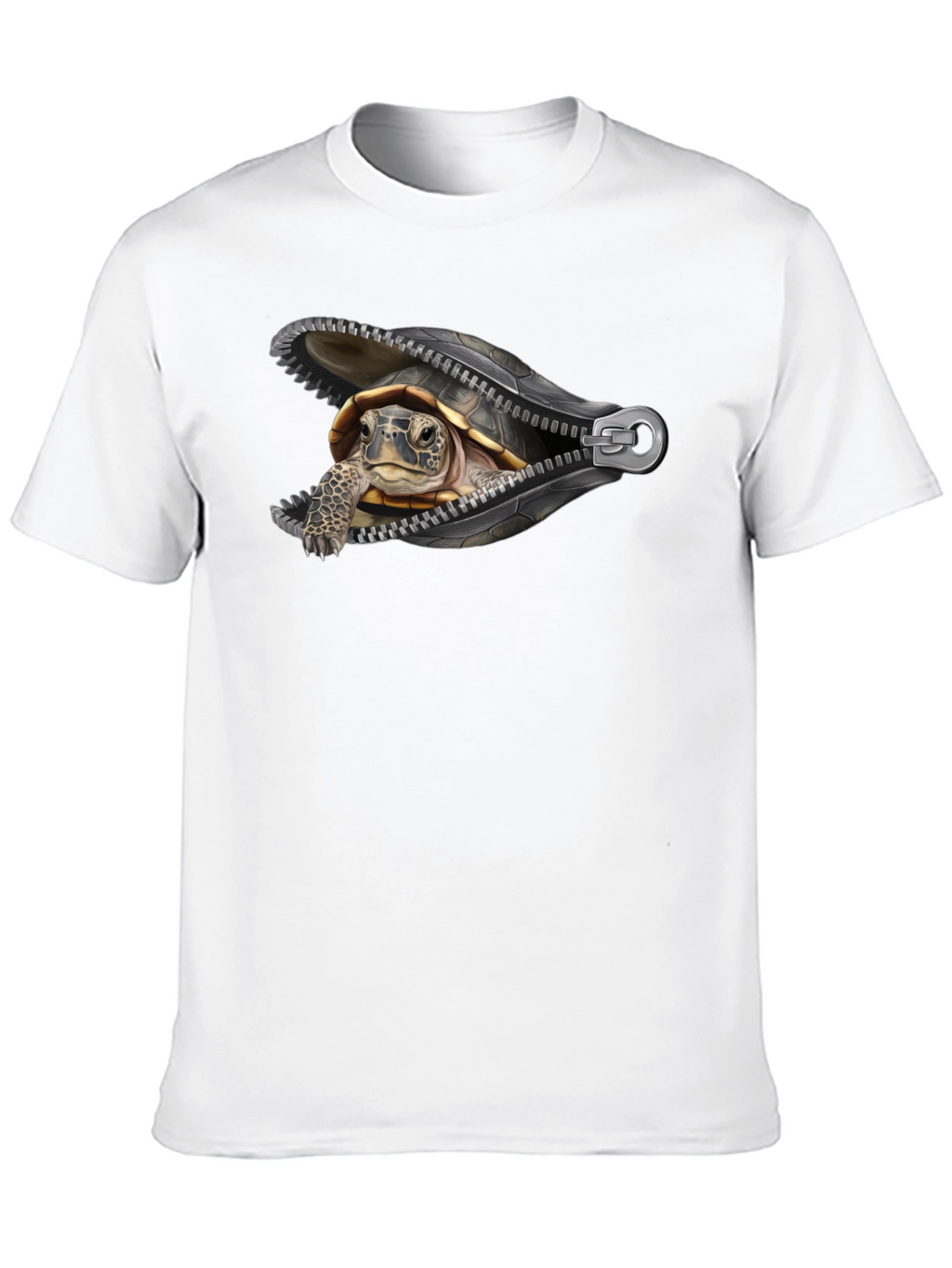 Turtle Zipper T-Shirt - Unique Graphic Tee