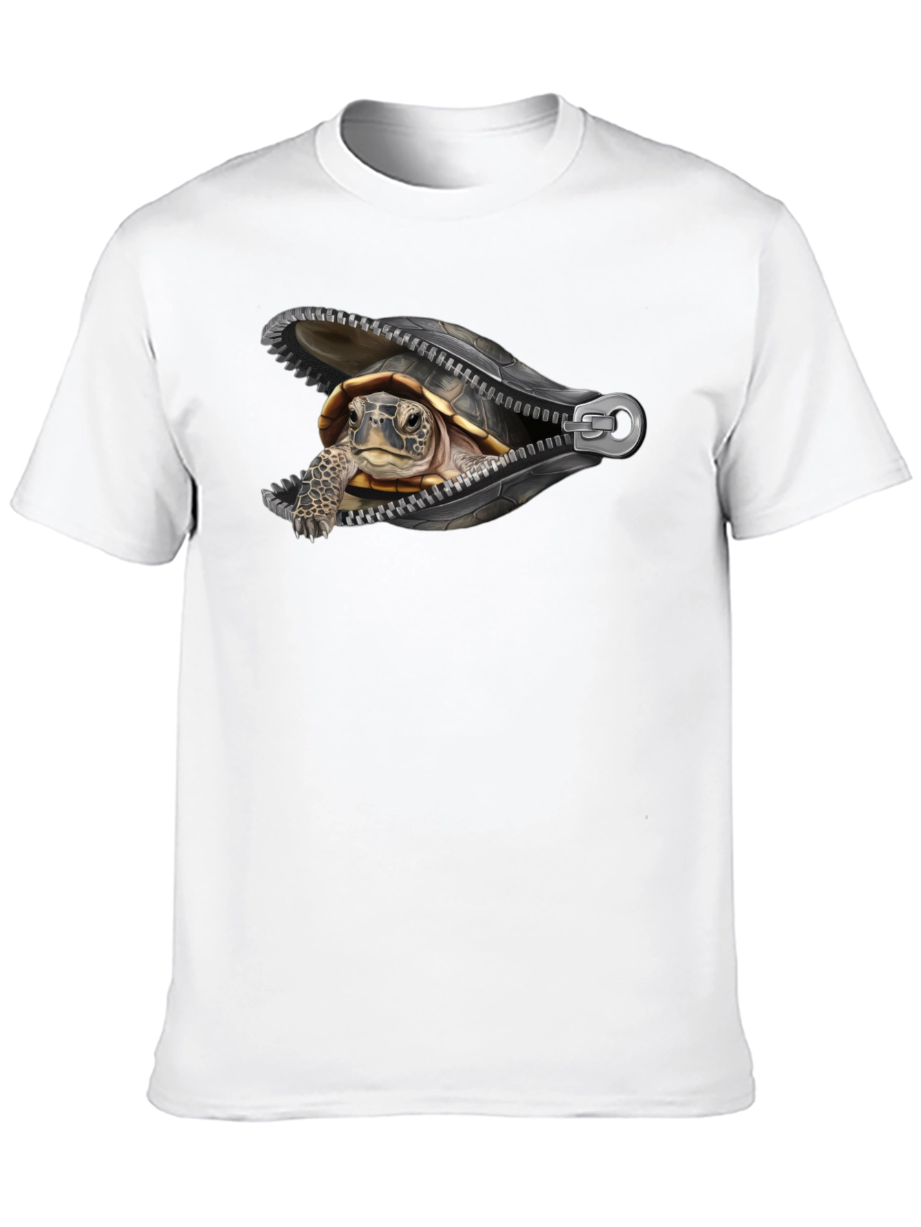 Turtle Zipper T-Shirt - Unique Graphic Tee