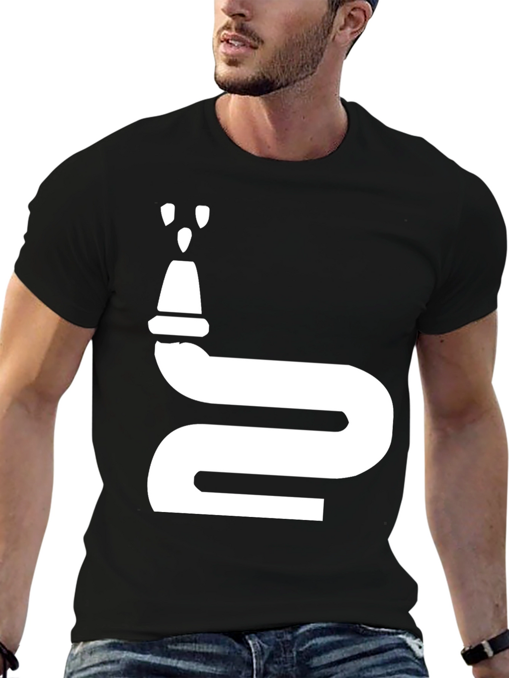Fire Hose Graphic T-Shirt - Novelty Design