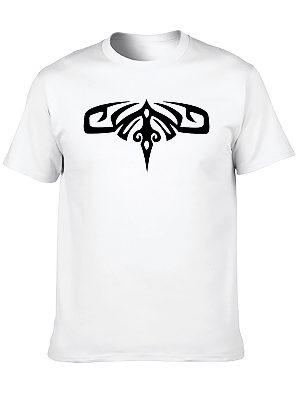 Mens Black T-Shirt with Tribal Design