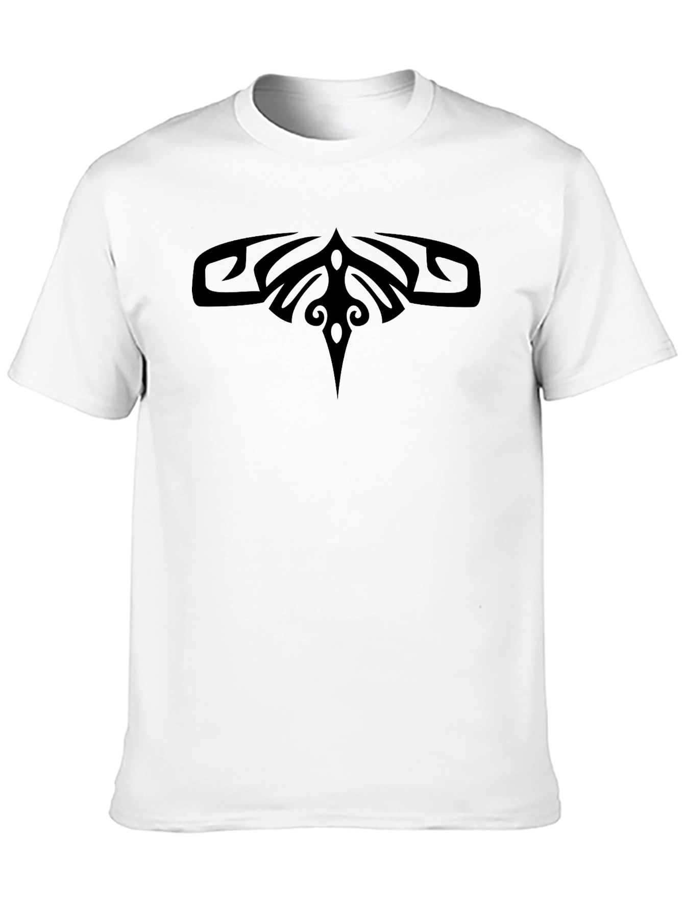 Mens Black T-Shirt with Tribal Design