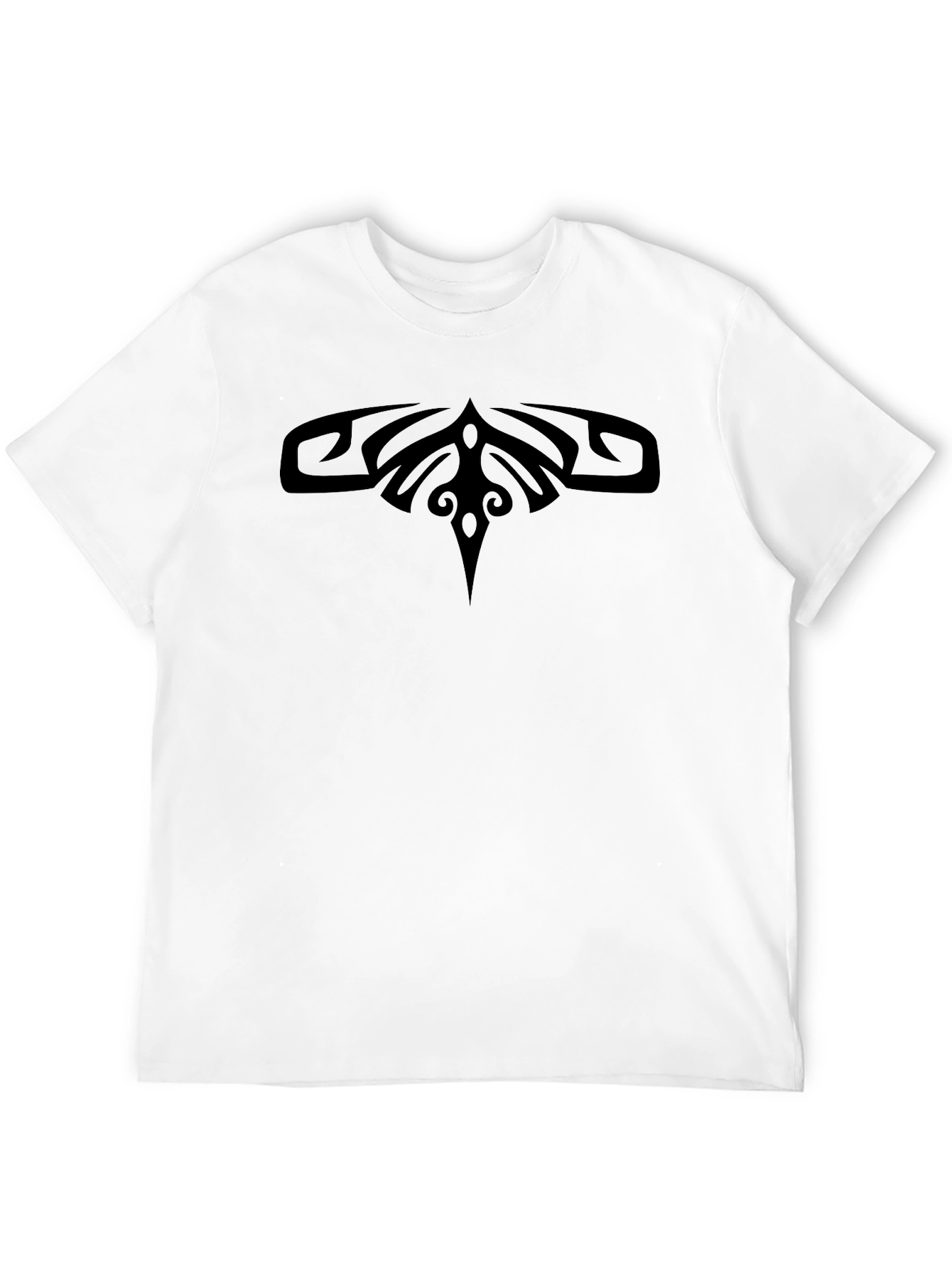 Mens Black T-Shirt with Tribal Design