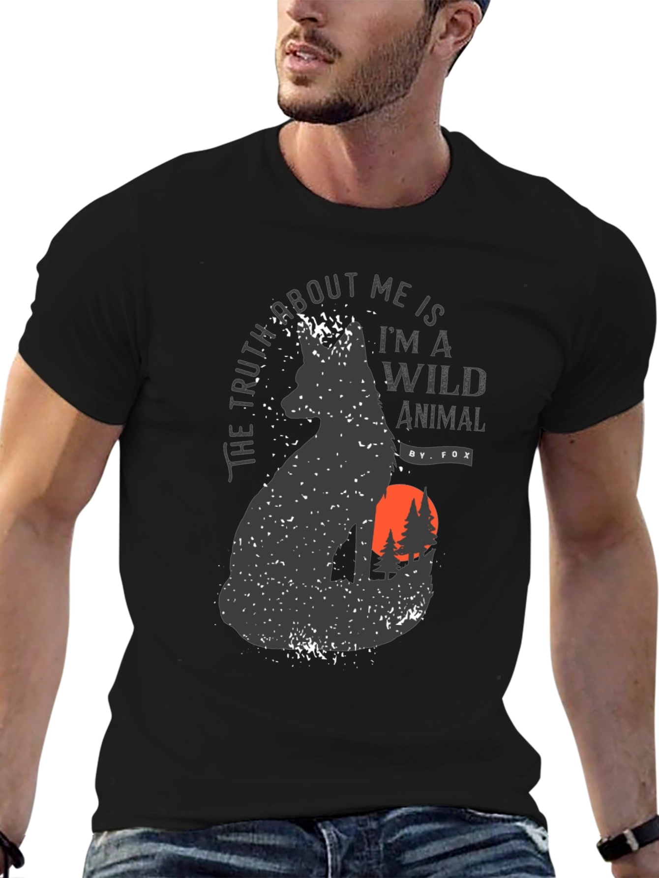Wild Animal Fox Graphic T-Shirt