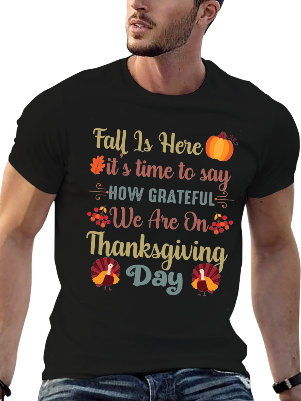 Thanksgiving Fall Grateful Graphic Tee