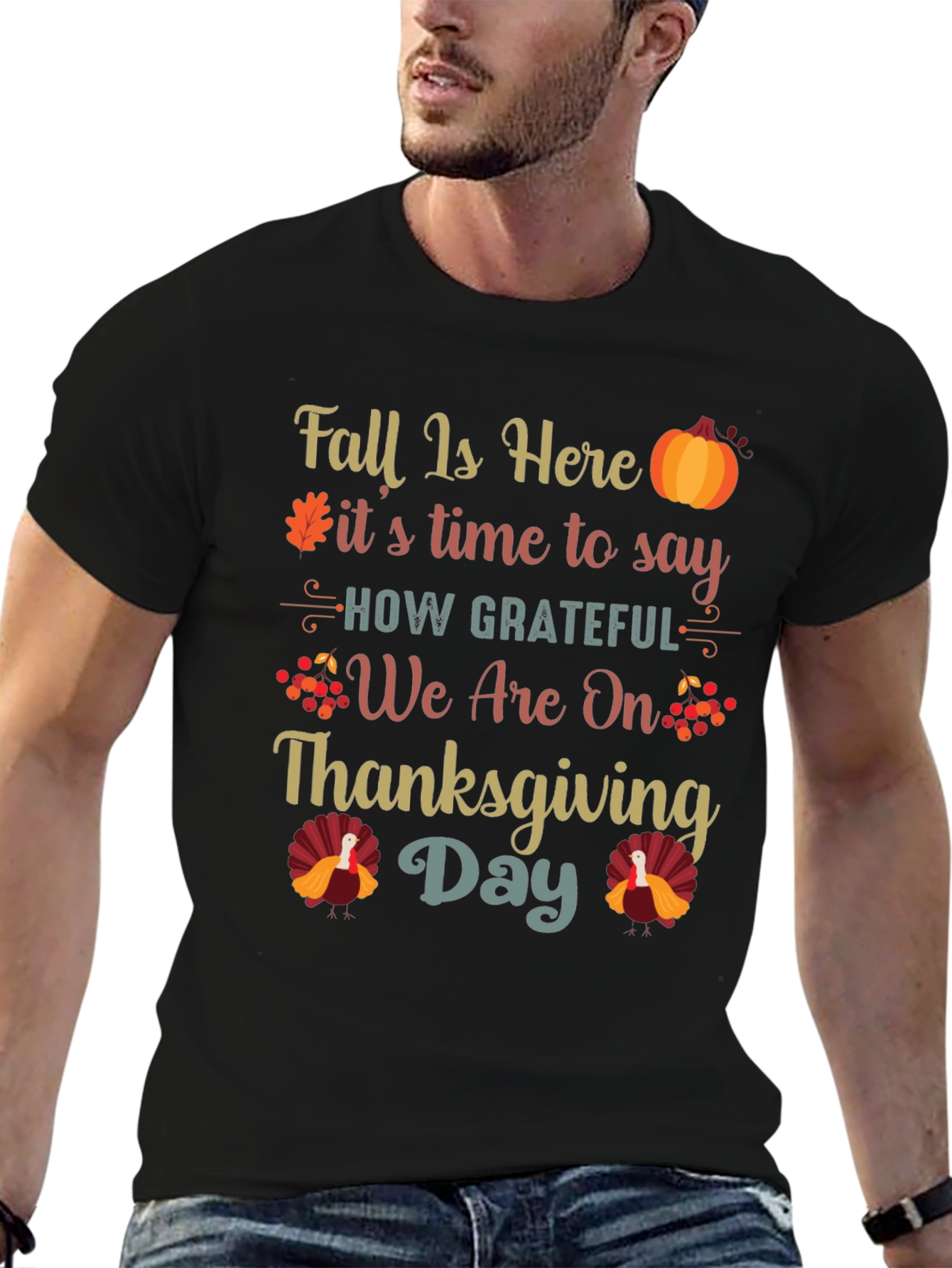 Thanksgiving Fall Grateful Graphic Tee