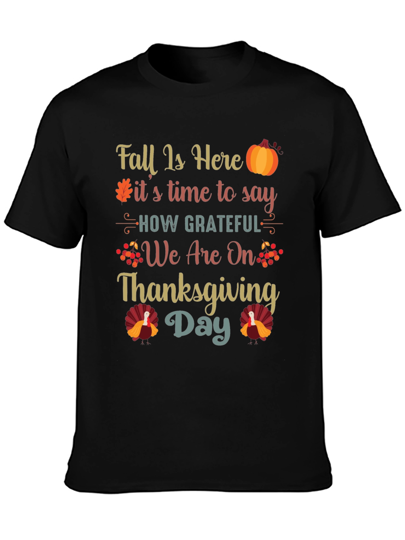 Thanksgiving Fall Grateful Graphic Tee