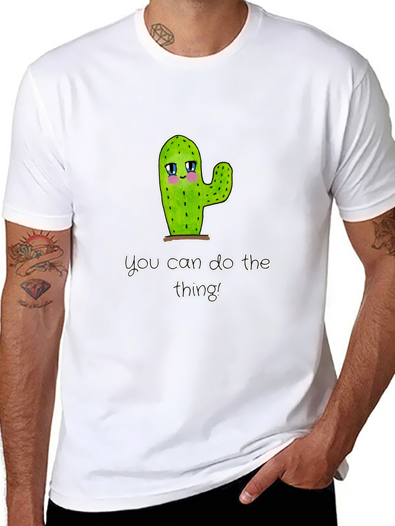 Cute Cactus Graphic T-Shirt - Motivational Tee