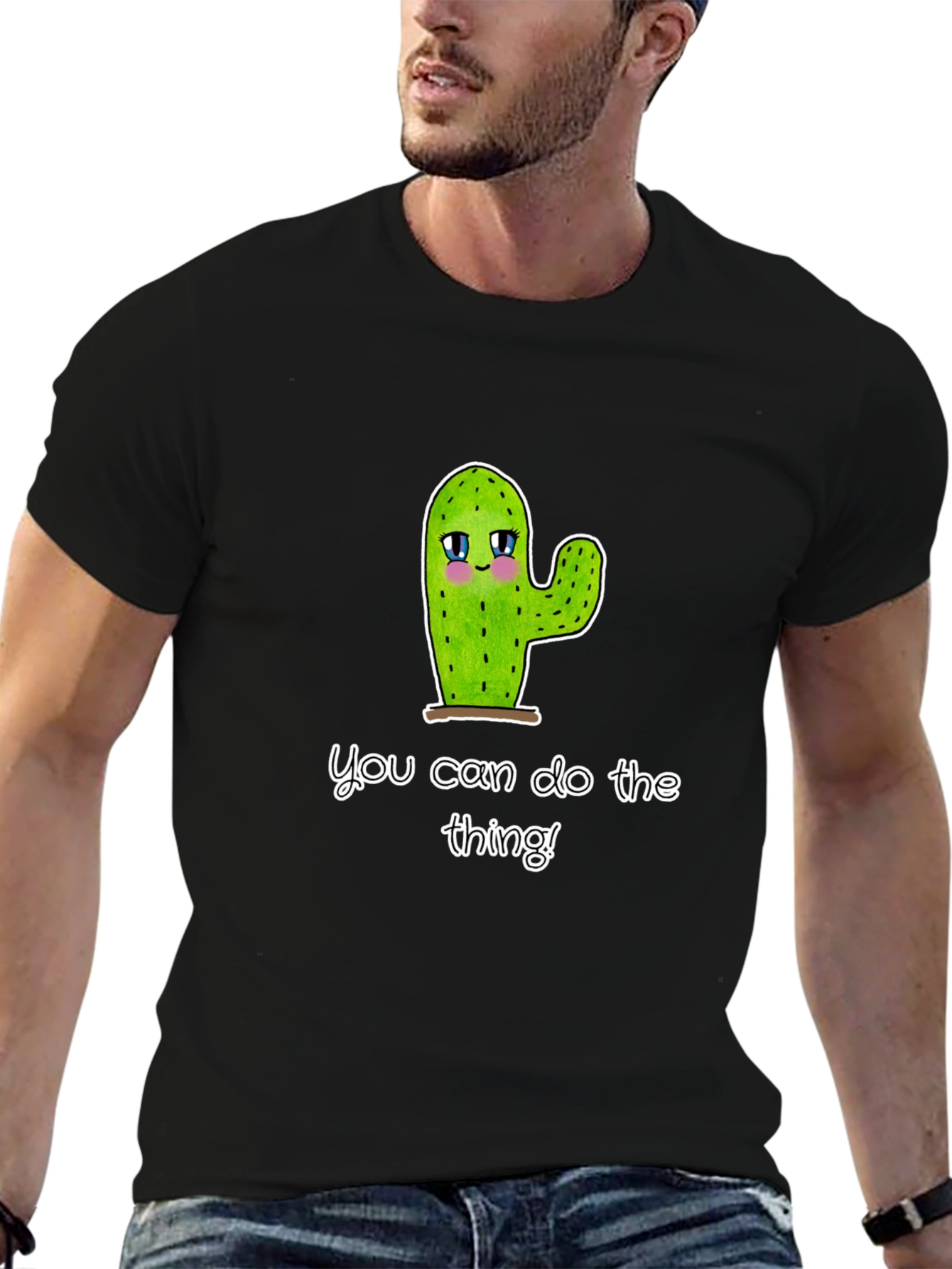Cute Cactus Graphic T-Shirt - Motivational Tee
