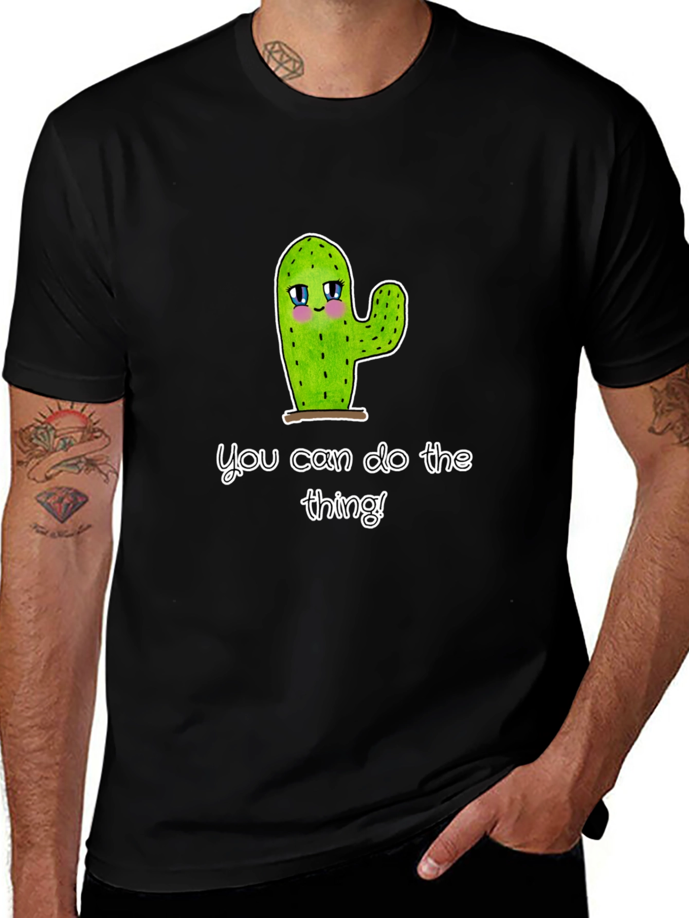 Cute Cactus Graphic T-Shirt - Motivational Tee