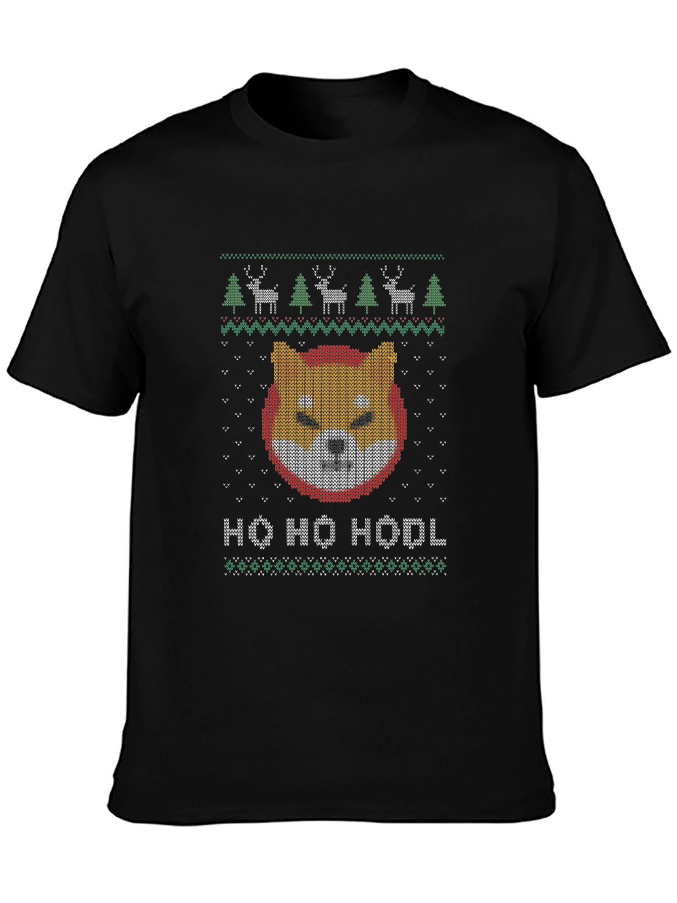 Shiba Inu HODL Ugly Christmas Sweater T-Shirt