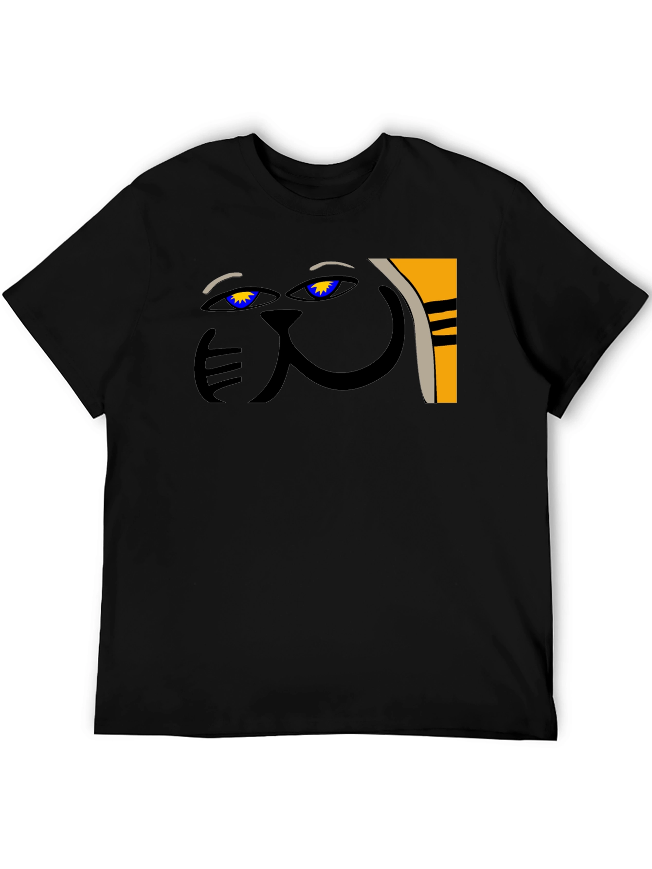 Abstract Cat Graphic Tee - Unique Style