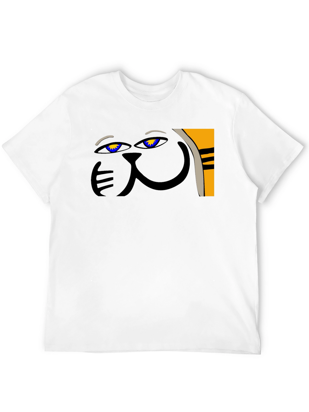 Abstract Cat Graphic Tee - Unique Style