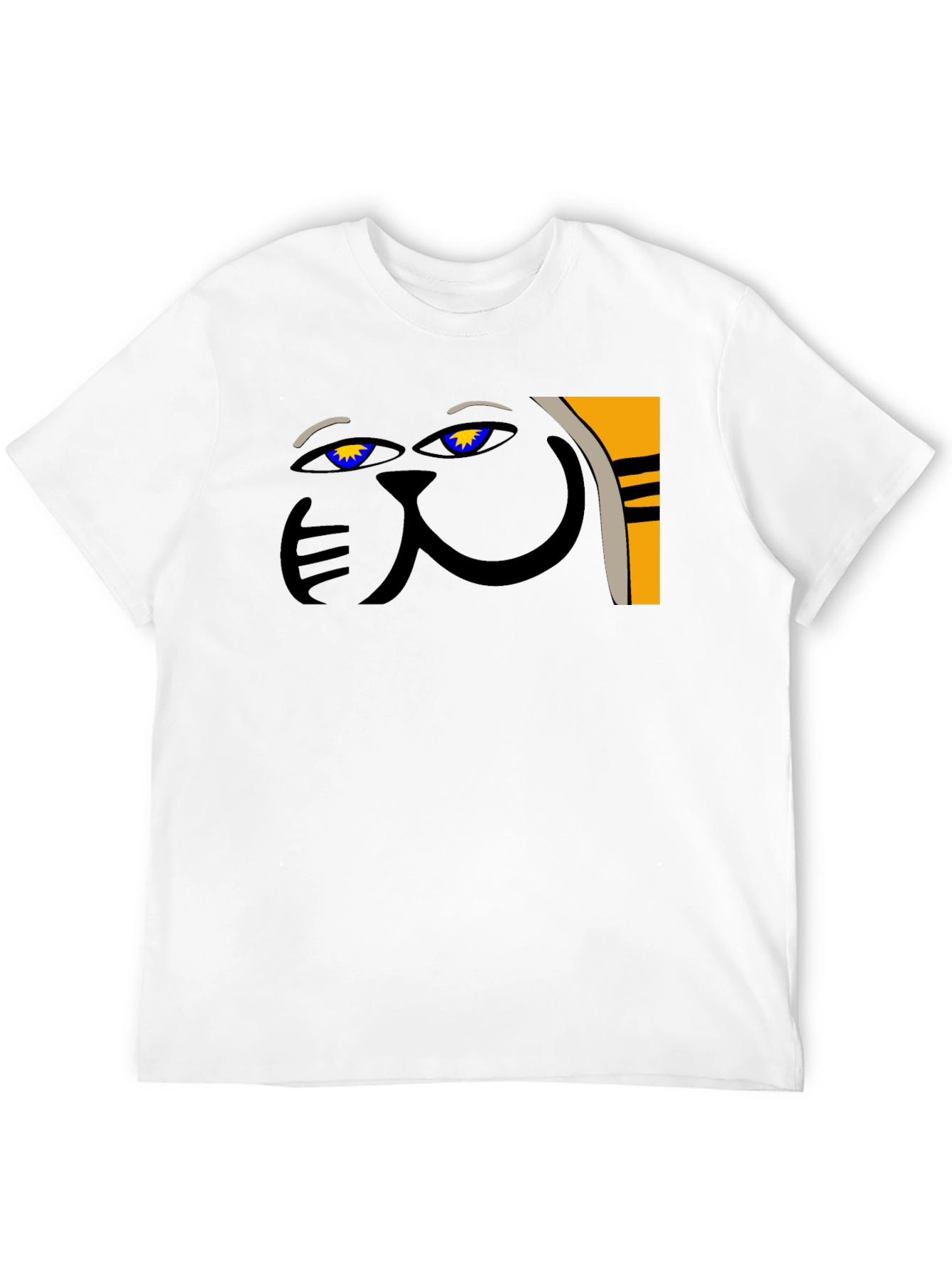 Abstract Cat Graphic Tee - Unique Style