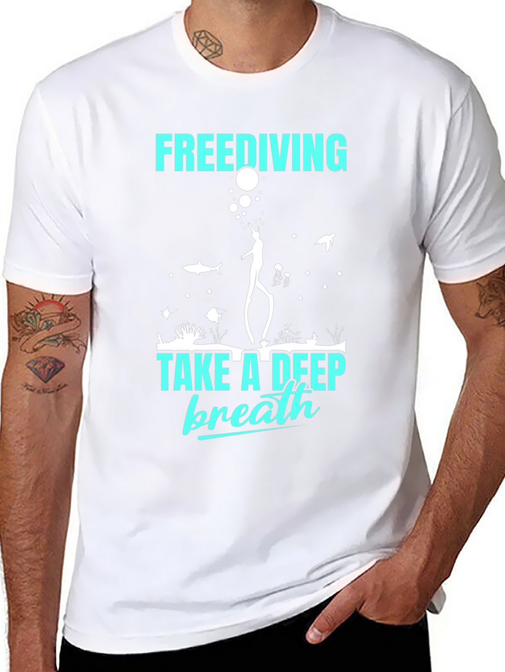 Freediving Take A Deep Breath Graphic T-Shirt