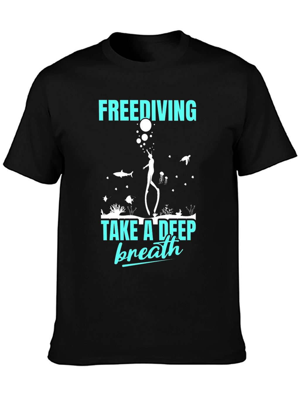 Freediving Take A Deep Breath Graphic T-Shirt
