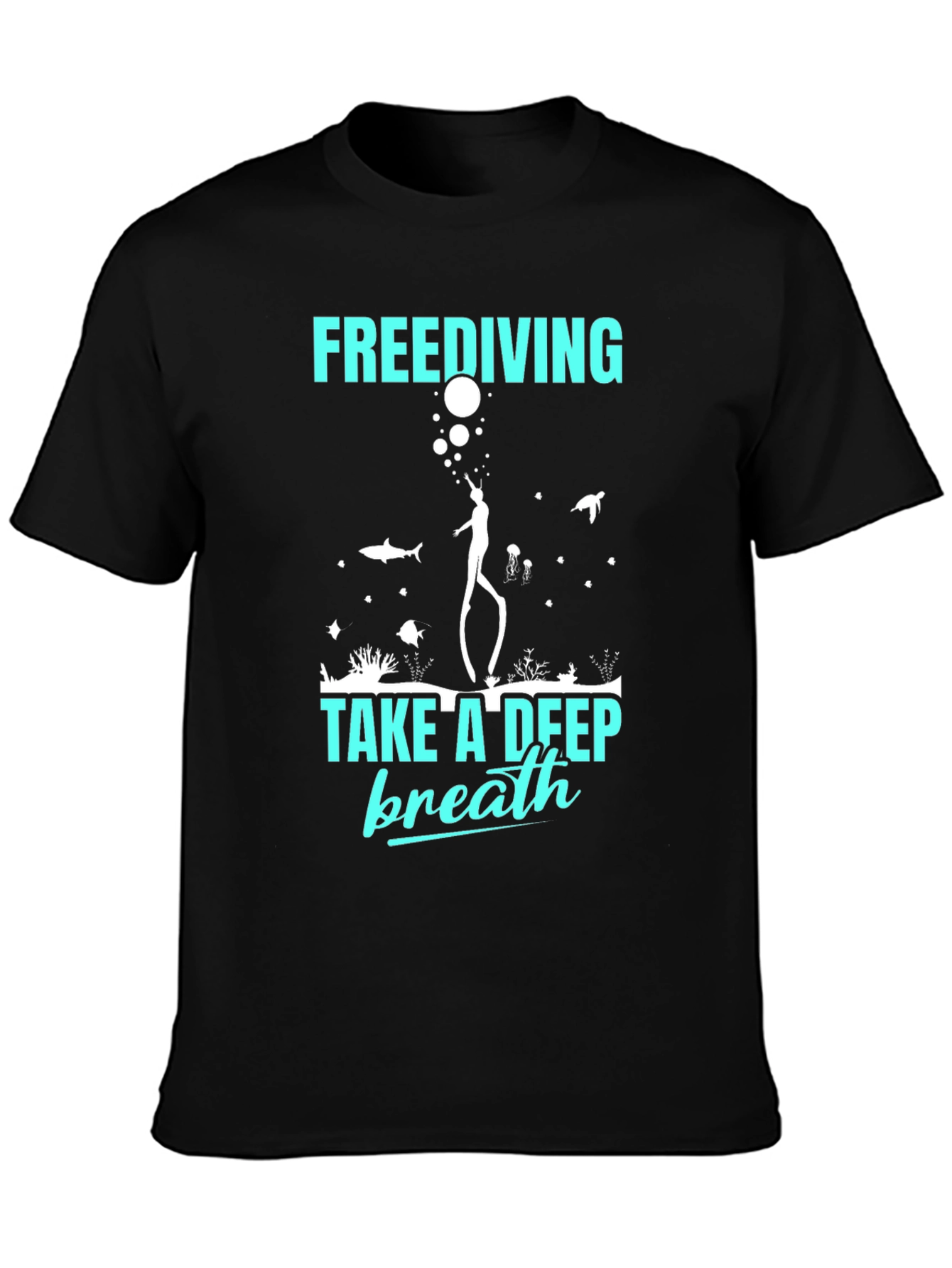 Freediving Take A Deep Breath Graphic T-Shirt