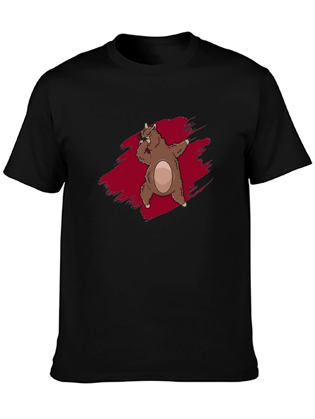 Funky Llama Dab Black T-Shirt