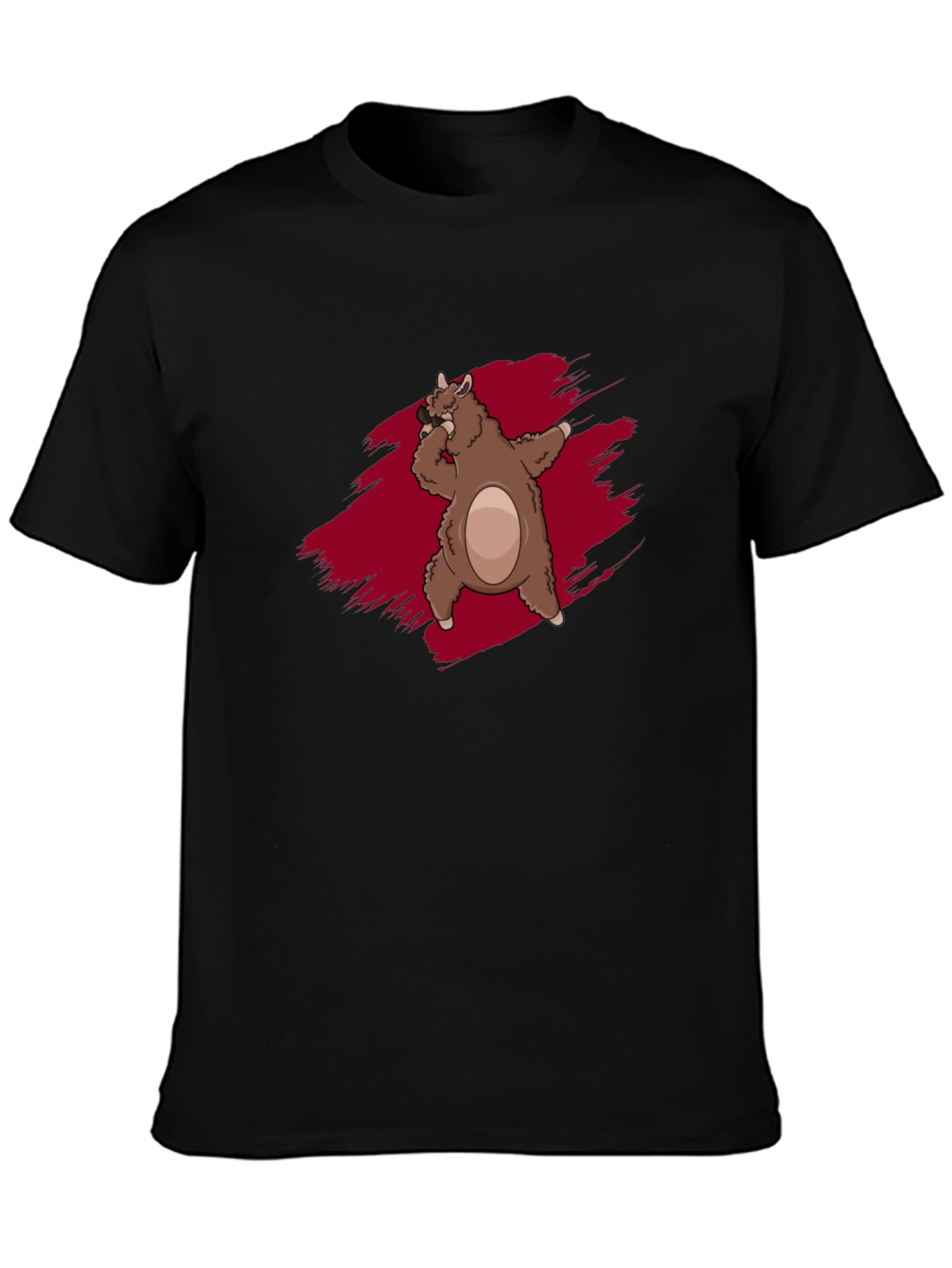 Funky Llama Dab Black T-Shirt