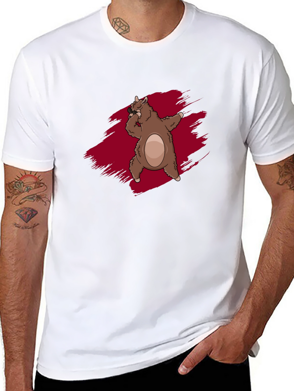 Funky Llama Dab Black T-Shirt