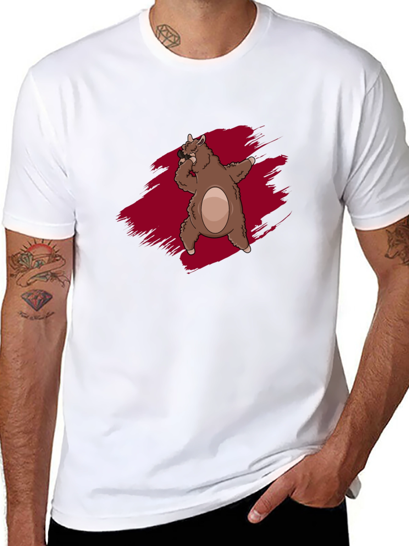 Funky Llama Dab Black T-Shirt