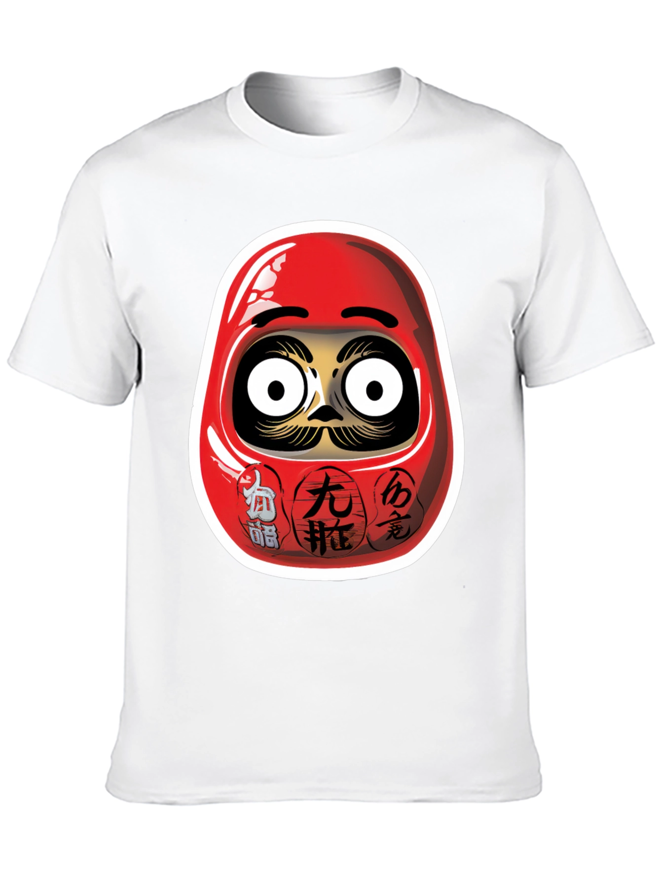 Daruma Doll Graphic Black T-Shirt