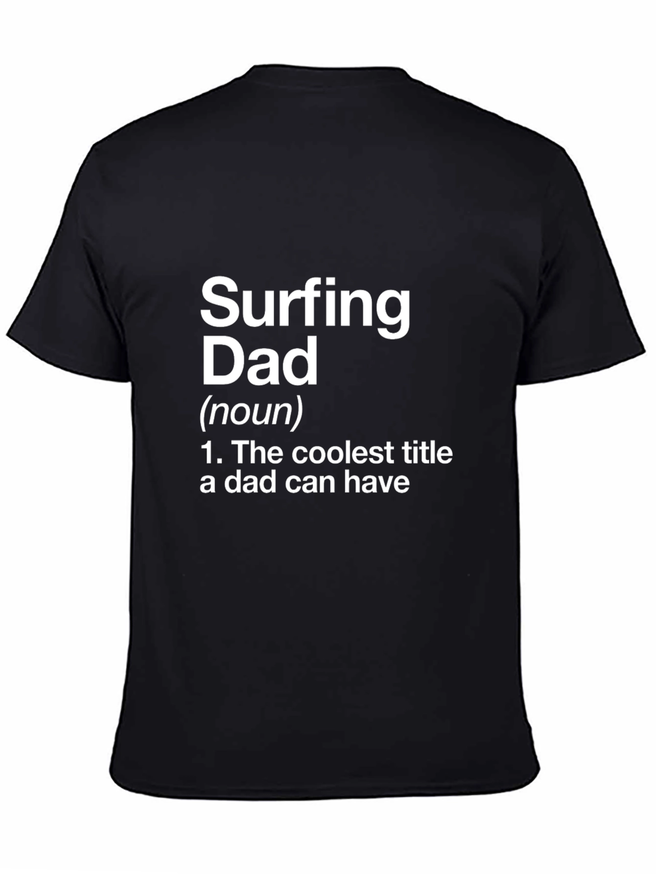 Surfing Dad Definition Black T-Shirt