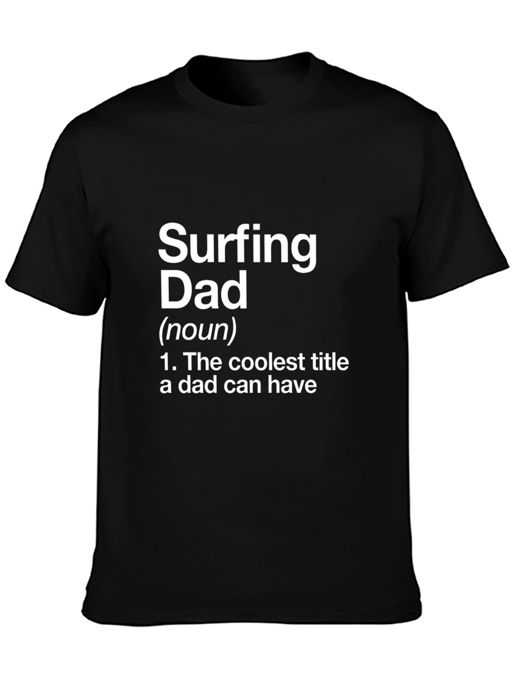 Surfing Dad Definition Black T-Shirt