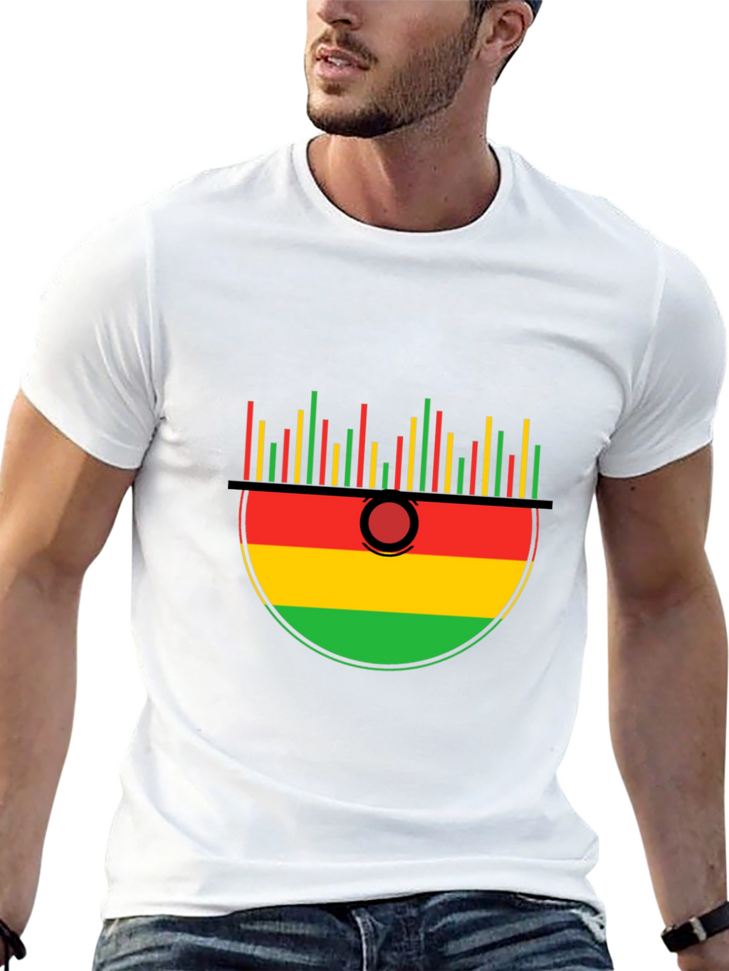 Rasta Music Kalimba Graphic Tee - Black Cotton T-Shirt