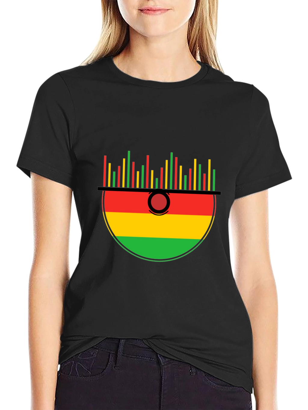 Rasta Music Kalimba Graphic Tee - Black Cotton T-Shirt