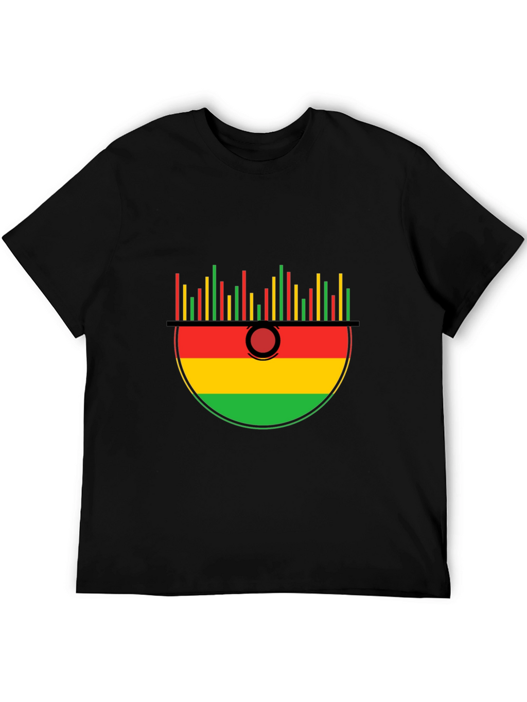 Rasta Music Kalimba Graphic Tee - Black Cotton T-Shirt