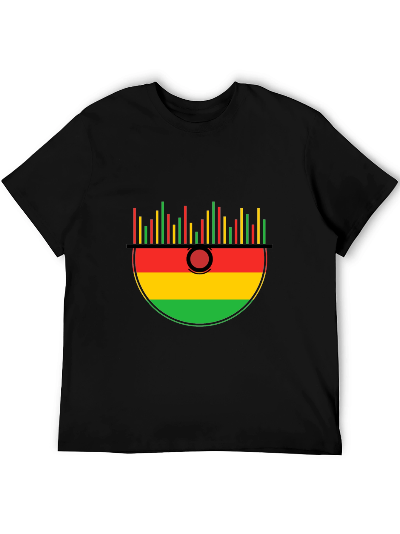 Rasta Music Kalimba Graphic Tee - Black Cotton T-Shirt